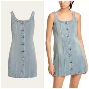 rag & bone Laney Denim Mini Dress, Vintage Ligh Wash, Size 8